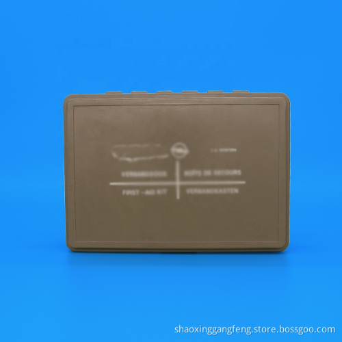 Shaoxing factory medical outdoor care grey plastic first aid medical supplies box